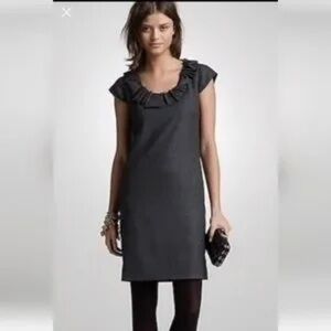 J. Crew 100% Wool Ribbon Ravine Dress Size 8 Medium Career Chic Cocktail Party